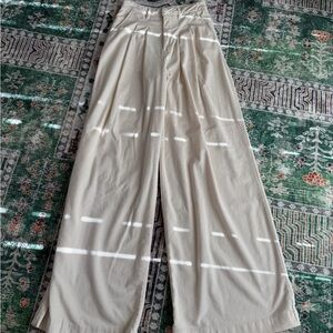 Anthropologie Maeve Cream Wide-Leg Avery Trouser Corduroy Tall